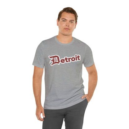 'Detroit' T-Shirt (Ore Dock Red w/ Old English 'D') | Unisex Standard