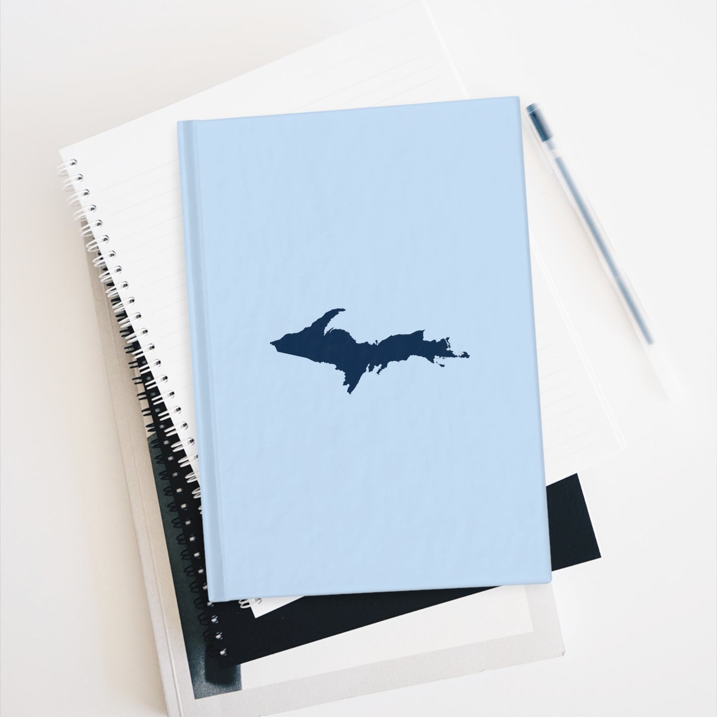 Michigan Upper Peninsula Blank Sketchbook (w/ UP Outline) | Light Blue