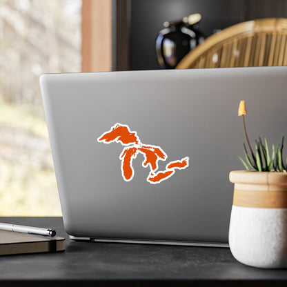 Great Lakes Kiss-Cut Windshield Decal | Maple Leaf Orange