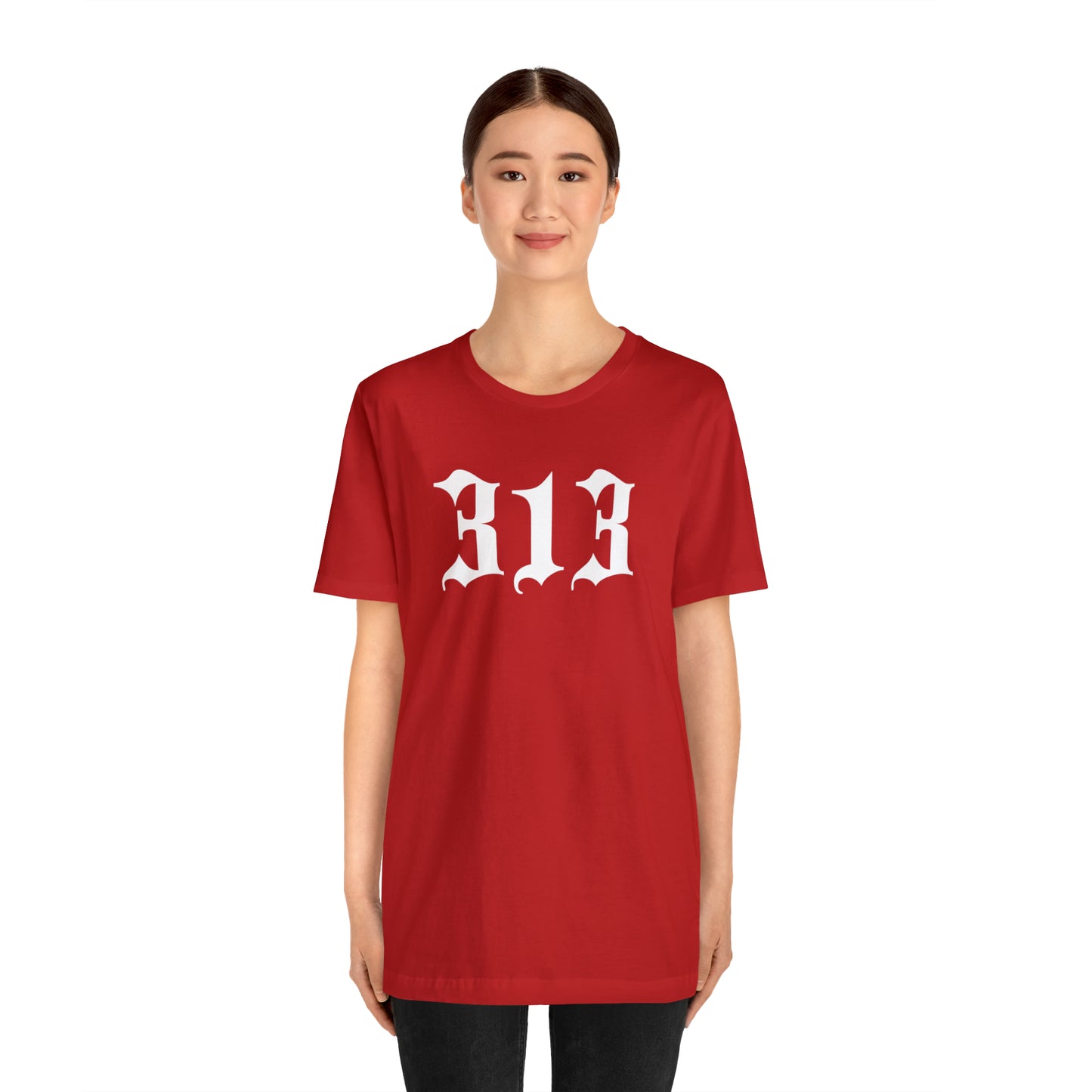 Detroit '313' T-Shirt (Old English Font) | Unisex Standard Fit