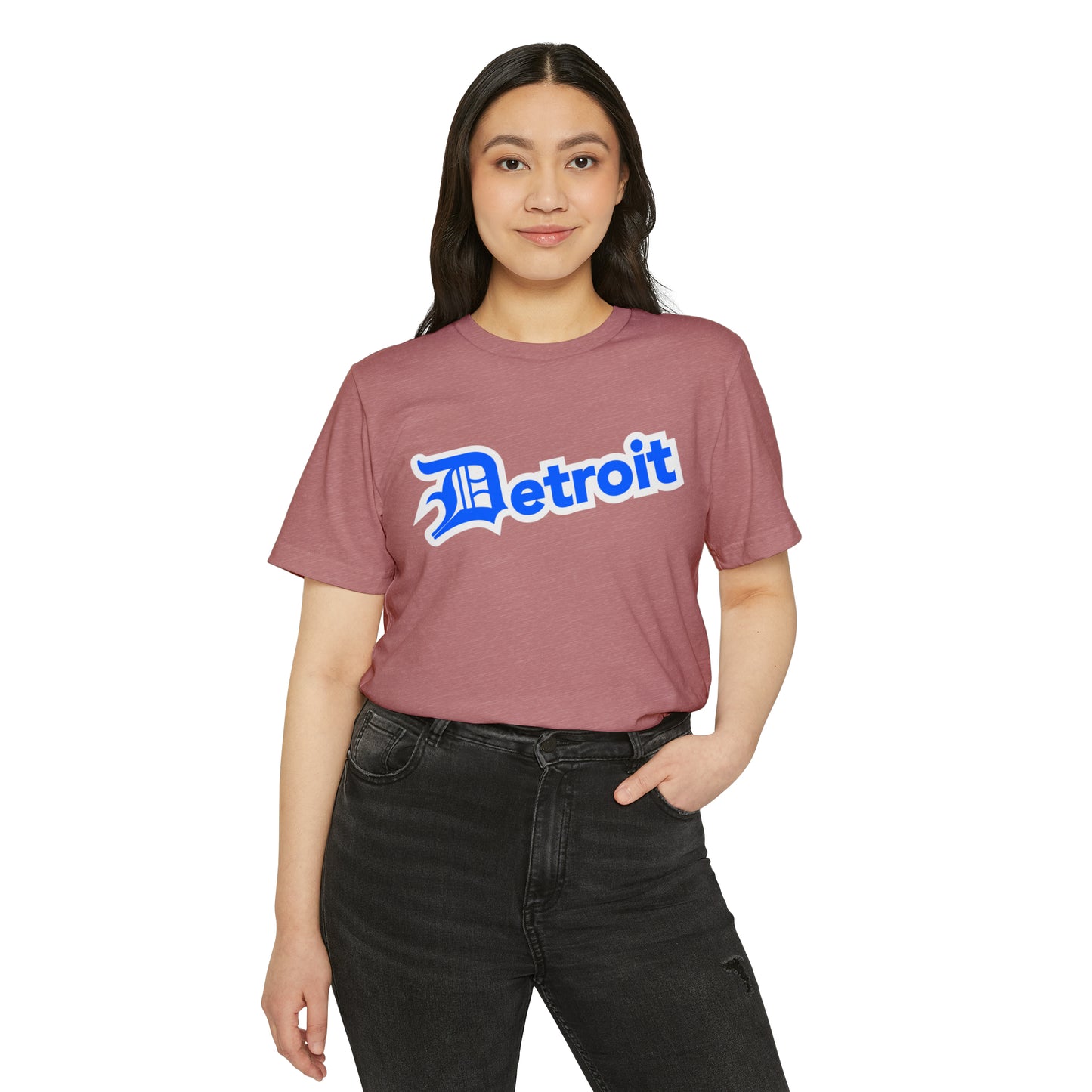 Detroit' T-Shirt (Motor Town Blue Old English 'D') | Unisex Recycled Organic