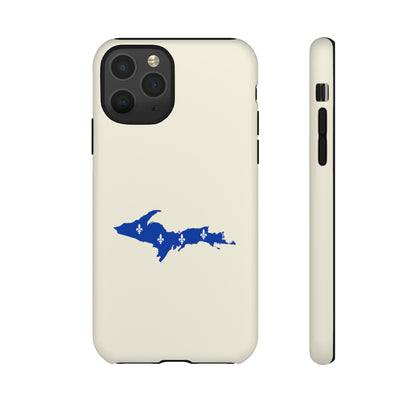 Michigan Upper Peninsula Tough Phone Case (Ivory White w/ UP Quebec Flag Outline) | Apple iPhone