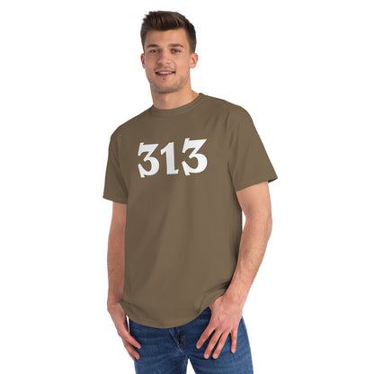 Detroit '313' T-Shirt (Angry Serif Font) | Organic Unisex