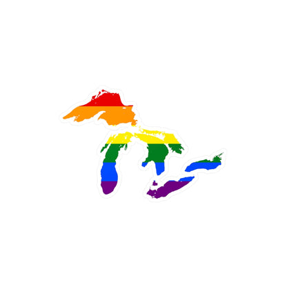 Great Lakes Kiss-Cut Windshield Decal | Rainbow Pride Edition