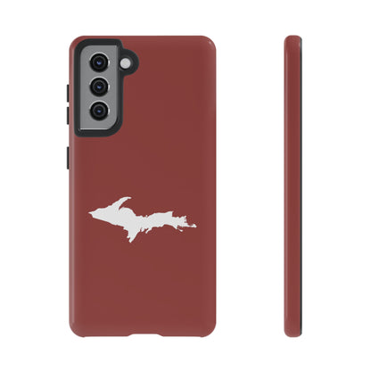 Michigan Upper Peninsula Tough Phone Case (Ore Dock Red w/ UP Outline) | Samsung & Pixel Android