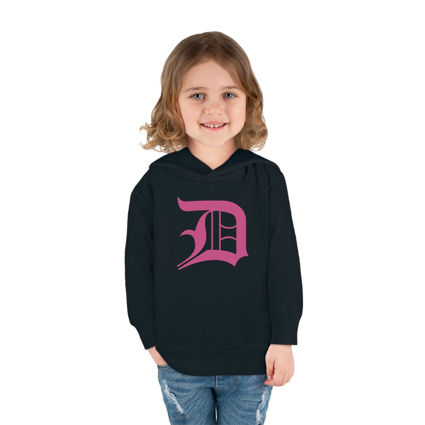 Detroit 'Old English D' Hoodie (Apple Blossom Pink) | Unisex Toddler