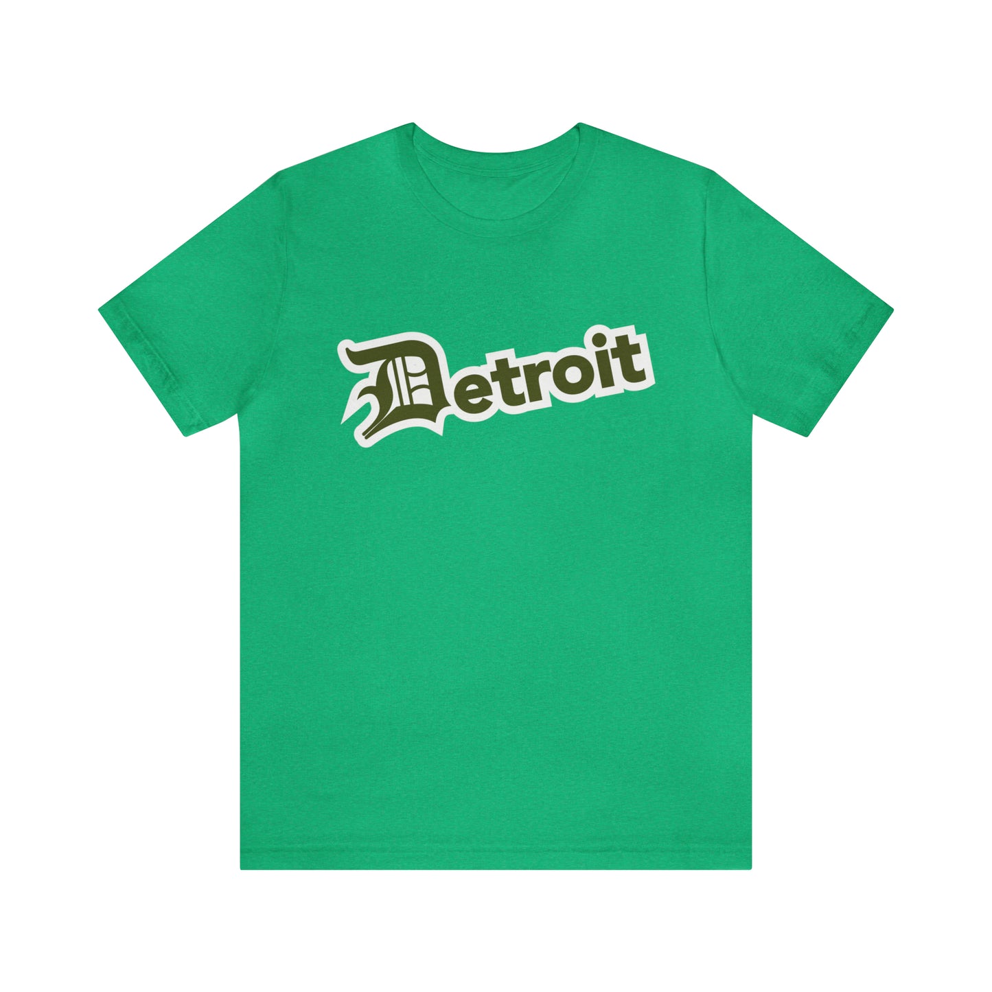 'Detroit' T-Shirt (Army Green w/ Old English 'D') | Unisex Standard