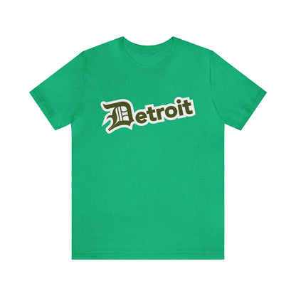 'Detroit' T-Shirt (Army Green w/ Old English 'D') | Unisex Standard