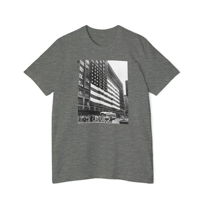 'American Flag at Hudson's Detroit' Photo T-Shirt (1920s) | Made in USA