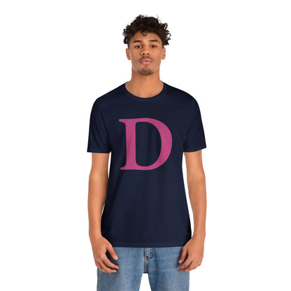 'Old French D' T-Shirt (Apple Blossom Pink) | Unisex Standard Fit