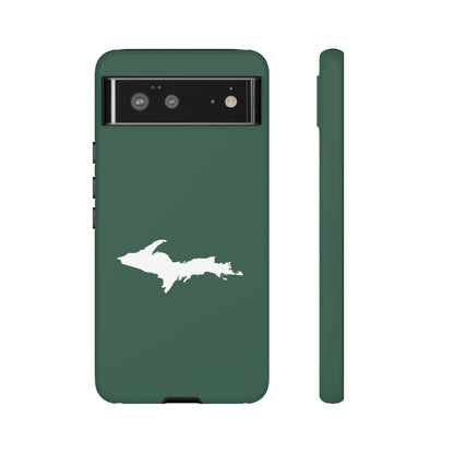 Michigan Upper Peninsula Tough Phone Case (Ginger Ale Green w/ UP Outline) | Samsung & Pixel Android