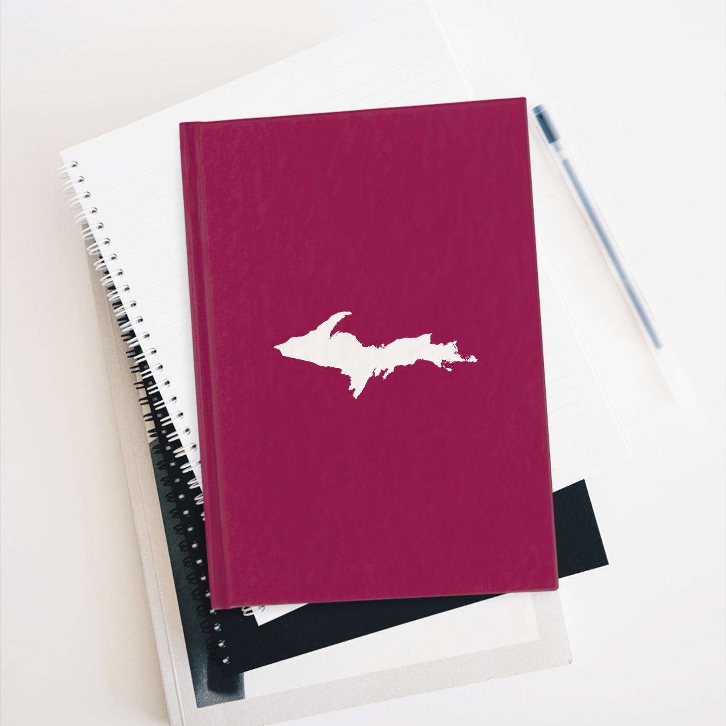 Michigan Upper Peninsula Blank Sketchbook (w/ UP Outline) | Ruby Red