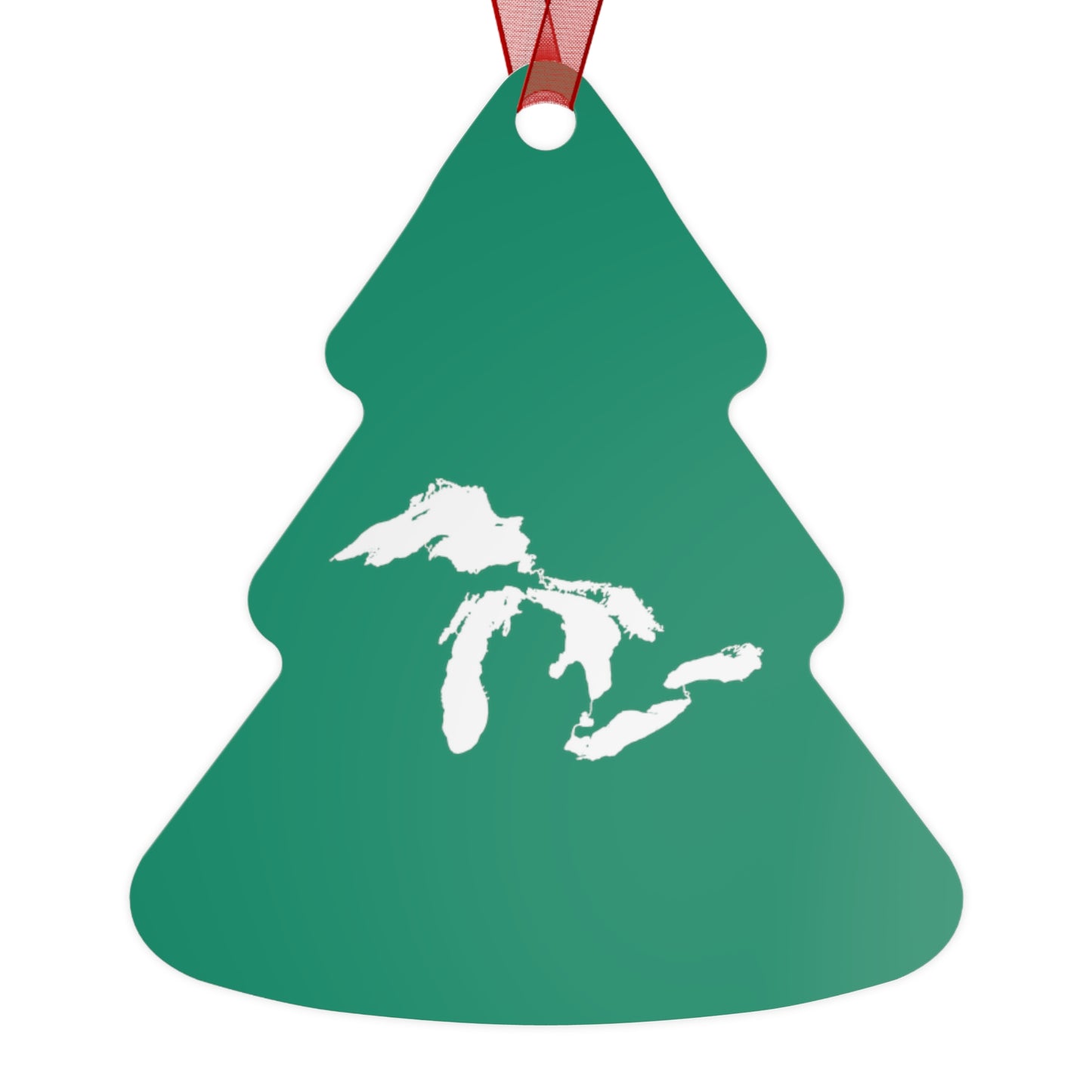 Great Lakes Christmas Ornament | Metal - Emerald Green