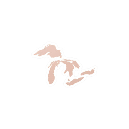 Great Lakes Kiss-Cut Windshield Decal | Rose Gold