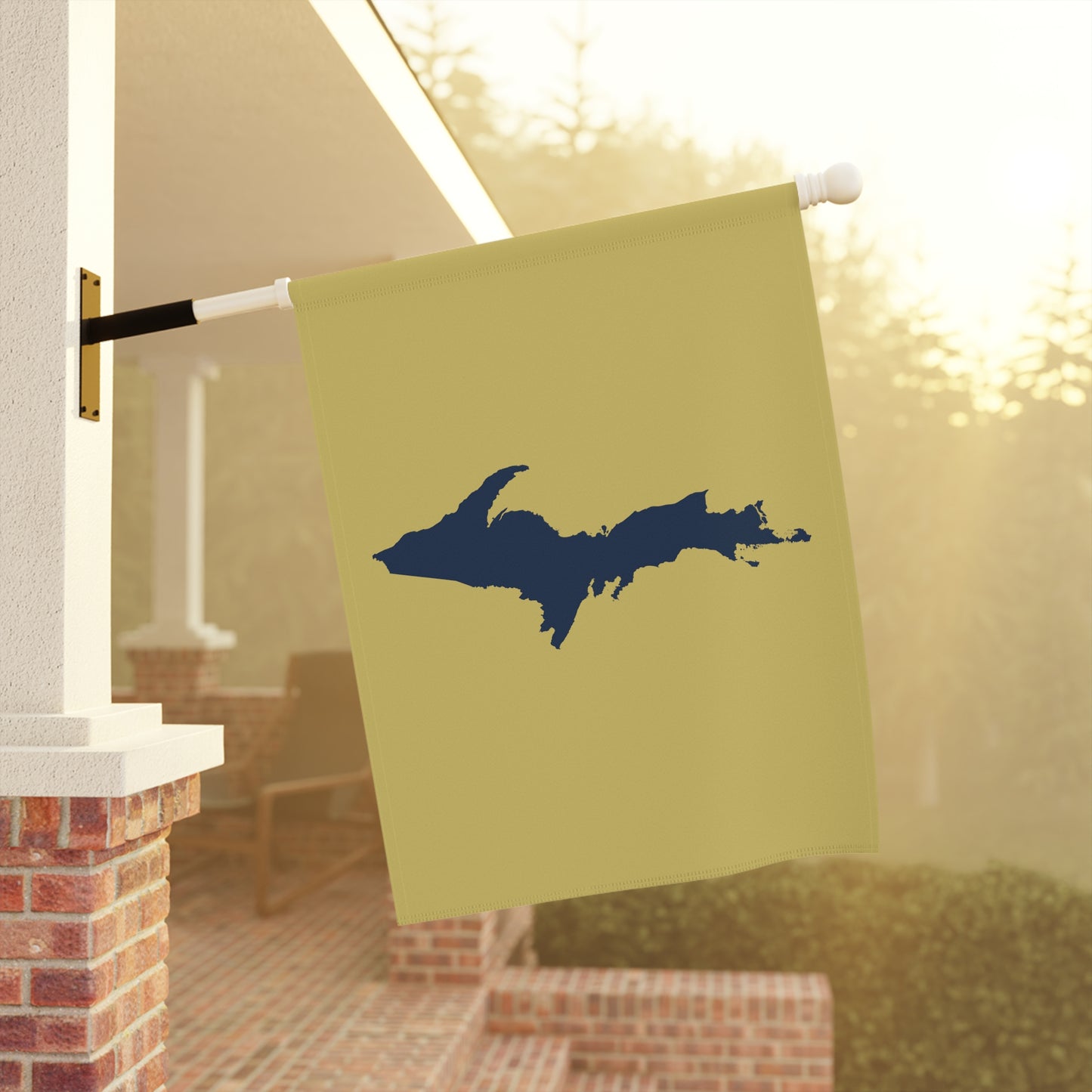 Michigan Upper Peninsula Home & Garden Flag (w/ UP Outline) | Plum Yellow