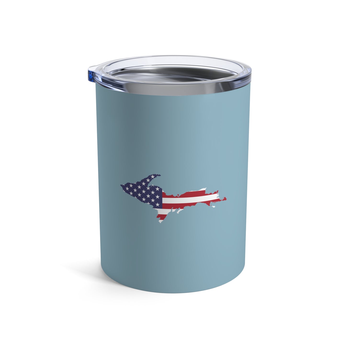 Michigan Upper Peninsula Tumbler (w/ UP USA Flag) | Opal Blue - 10oz