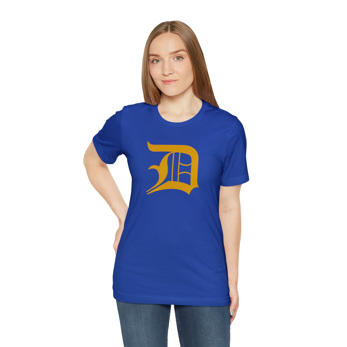 Detroit 'Old English D' T-Shirt (Gold) | Unisex Standard