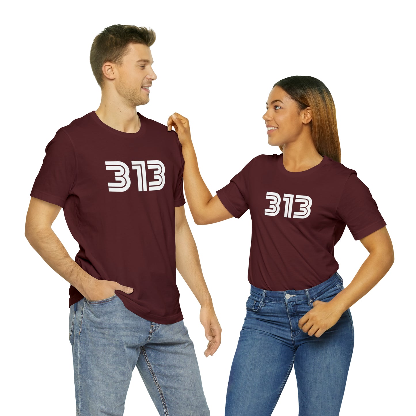 Detroit '313' T-Shirt (1970s Audiophile Font) | Unisex Standard Fit