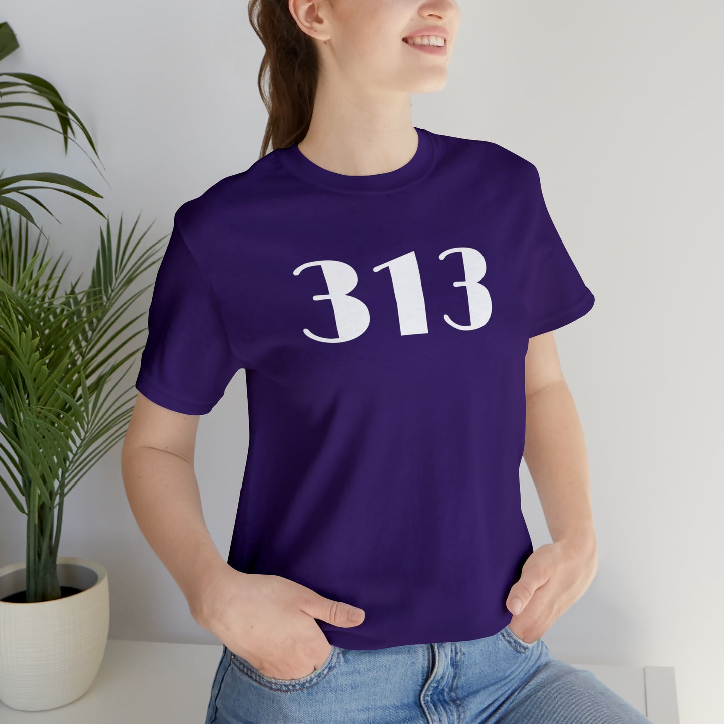 Detroit '313' T-Shirt (Art Deco Font) | Unisex Standard Fit