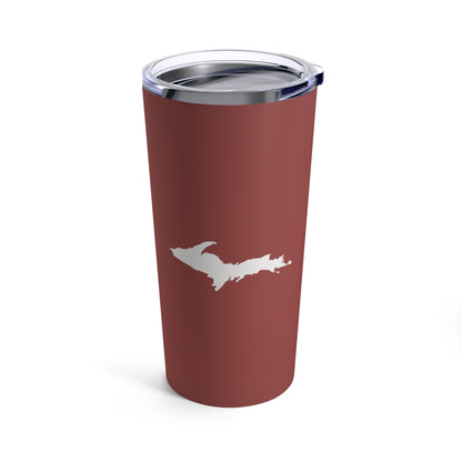 Michigan Upper Peninsula Tumbler (w/ UP Outline) | Ore Dock Red - 20oz