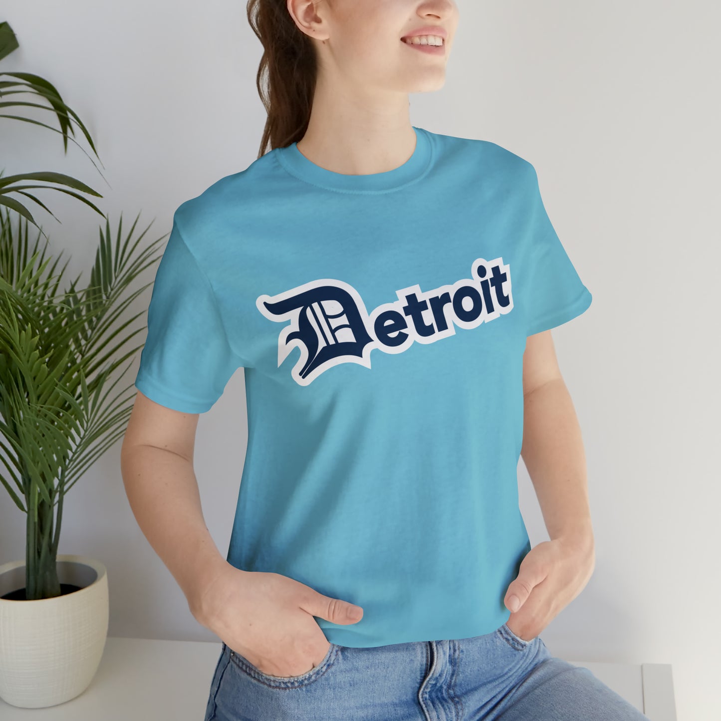 'Detroit' T-Shirt (Navy w/ Old English 'D') | Unisex Standard