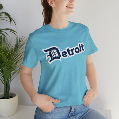 'Detroit' T-Shirt (Navy w/ Old English 'D') | Unisex Standard