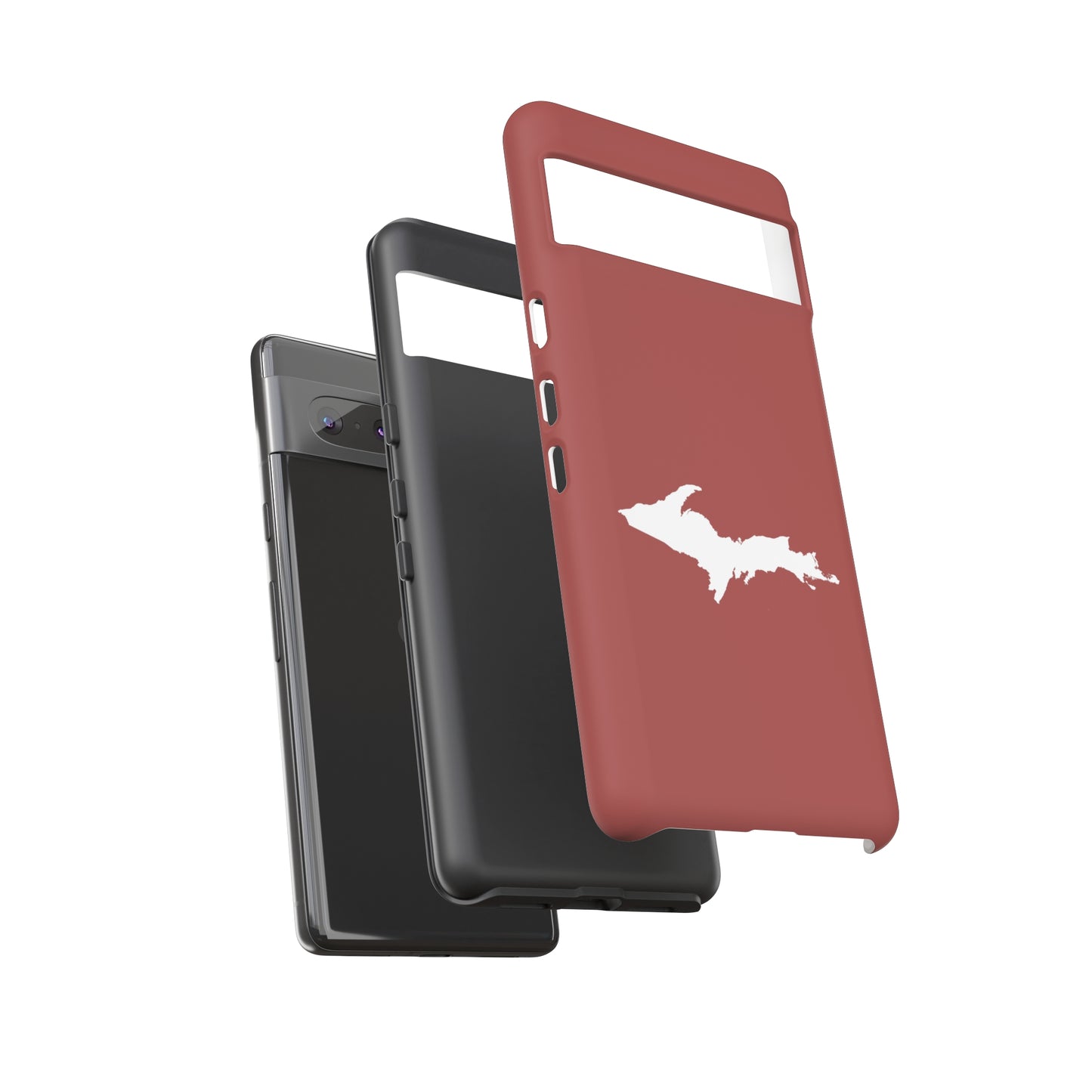 Michigan Upper Peninsula Tough Phone Case (Ore Dock Red w/ UP Outline) | Samsung & Pixel Android