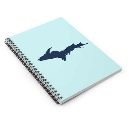 Michigan Upper Peninsula Spiral Notebook (w/ UP Outline) | Cyan