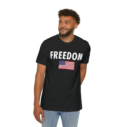 'Freedom' T-Shirt (Oblique Sans Flag Edition) | Made in USA