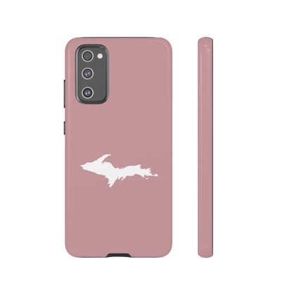 Michigan Upper Peninsula Tough Phone Case (Cherry Blossom Color w/ UP Outline) | Samsung & Pixel Android