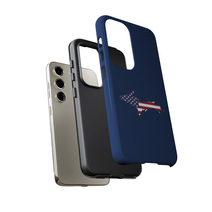 Michigan Upper Peninsula Tough Phone Case (Old Glory Blue w/ UP USA Flag Outline) | Samsung & Pixel Android