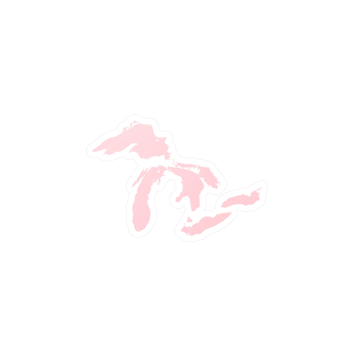 Great Lakes Kiss-Cut Windshield Decal | Pale Pink