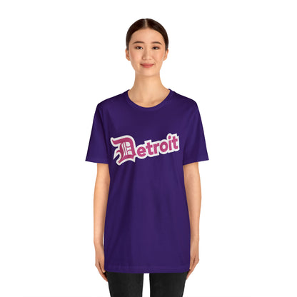 'Detroit' T-Shirt (Apple Blossom Pink w/ Old English 'D') | Unisex Standard