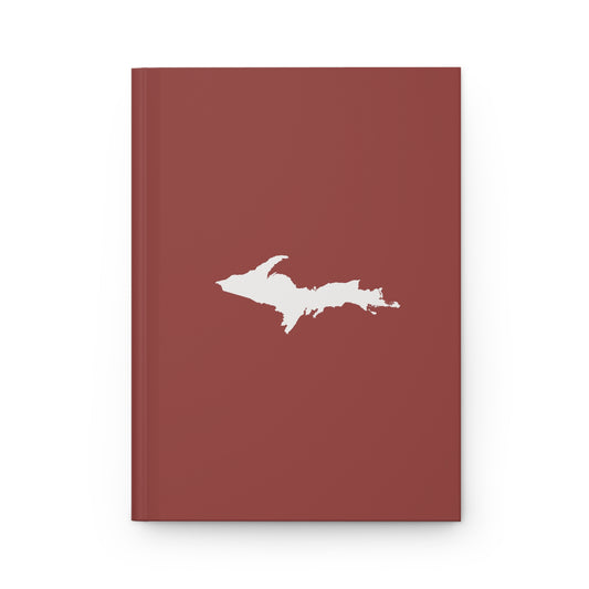 Michigan Upper Peninsula Hardcover Journal (Ore Dock Red w/ UP Outline) | Ruled - 150pgs