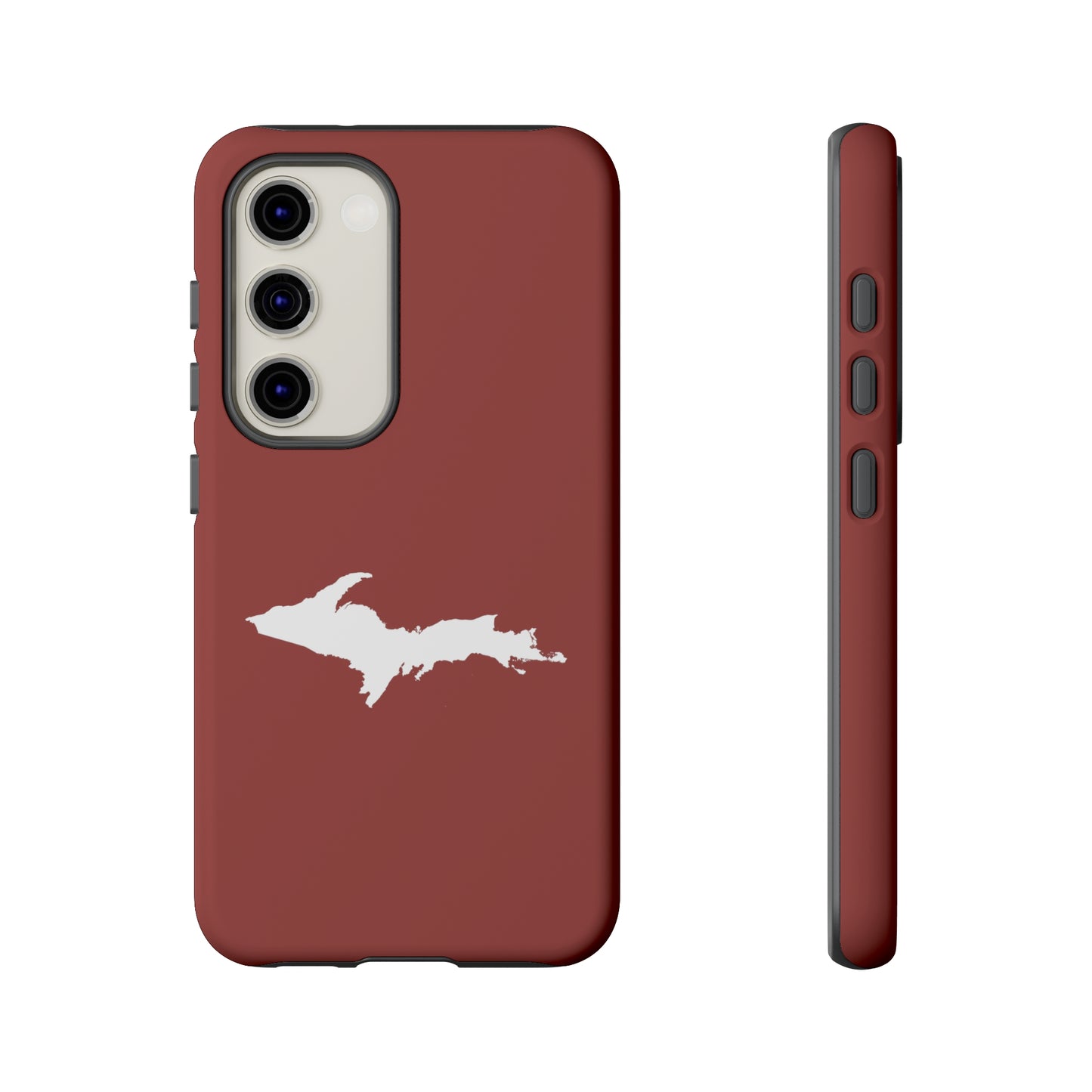 Michigan Upper Peninsula Tough Phone Case (Ore Dock Red w/ UP Outline) | Samsung & Pixel Android