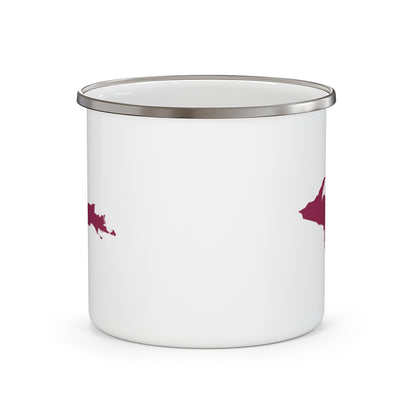 Michigan Upper Peninsula Camping Mug (Ruby Red Outline) | 12oz