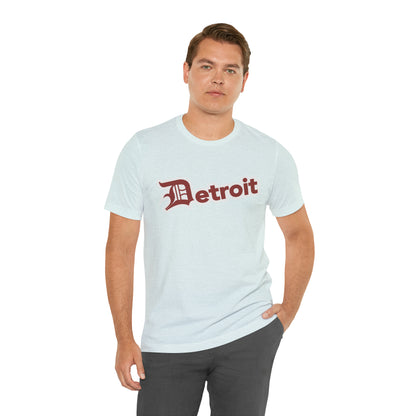 'Detroit' T-Shirt (Ore Dock Red w/ Old English 'D') | Unisex Standard