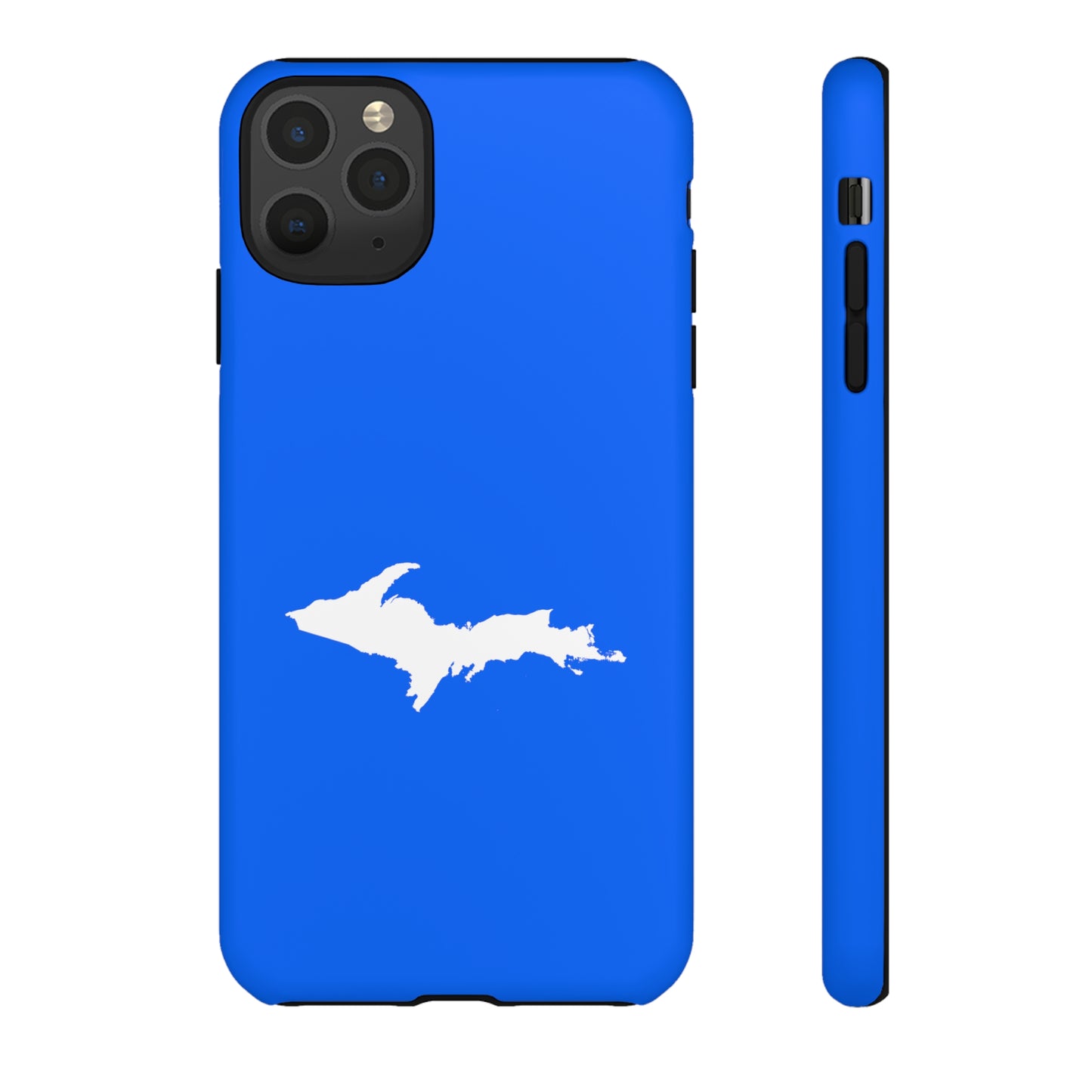 Michigan Upper Peninsula Tough Phone Case (Motor Town Blue w/ UP Outline) | Apple iPhone