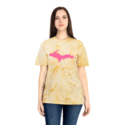 Michigan Upper Peninsula T-Shirt (w/ Pink UP Outline) | Unisex Color Blast