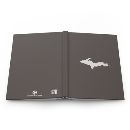 Michigan Upper Peninsula Hardcover Journal (Warren Tank Grey w/ UP Outline) | Ruled - 150pgs