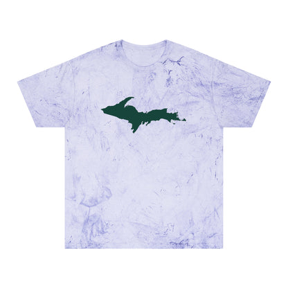 Michigan Upper Peninsula T-Shirt (w/ Green UP Outline) | Unisex Color Blast