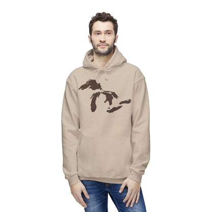 Great Lakes Ultrapremium Hoodie | Made in USA - Hickory Brown