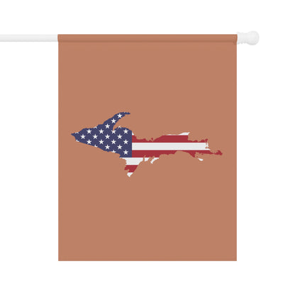 Michigan Upper Peninsula Home & Garden Flag (w/ UP USA Flag) | Copper Color