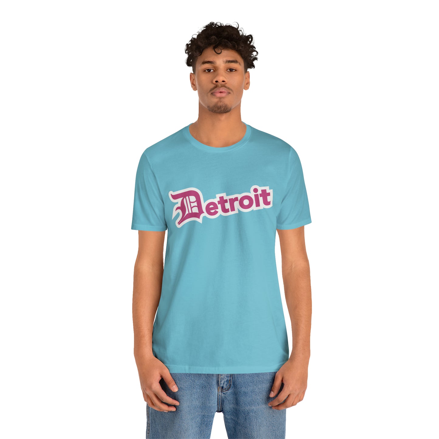 'Detroit' T-Shirt (Apple Blossom Pink w/ Old English 'D') | Unisex Standard