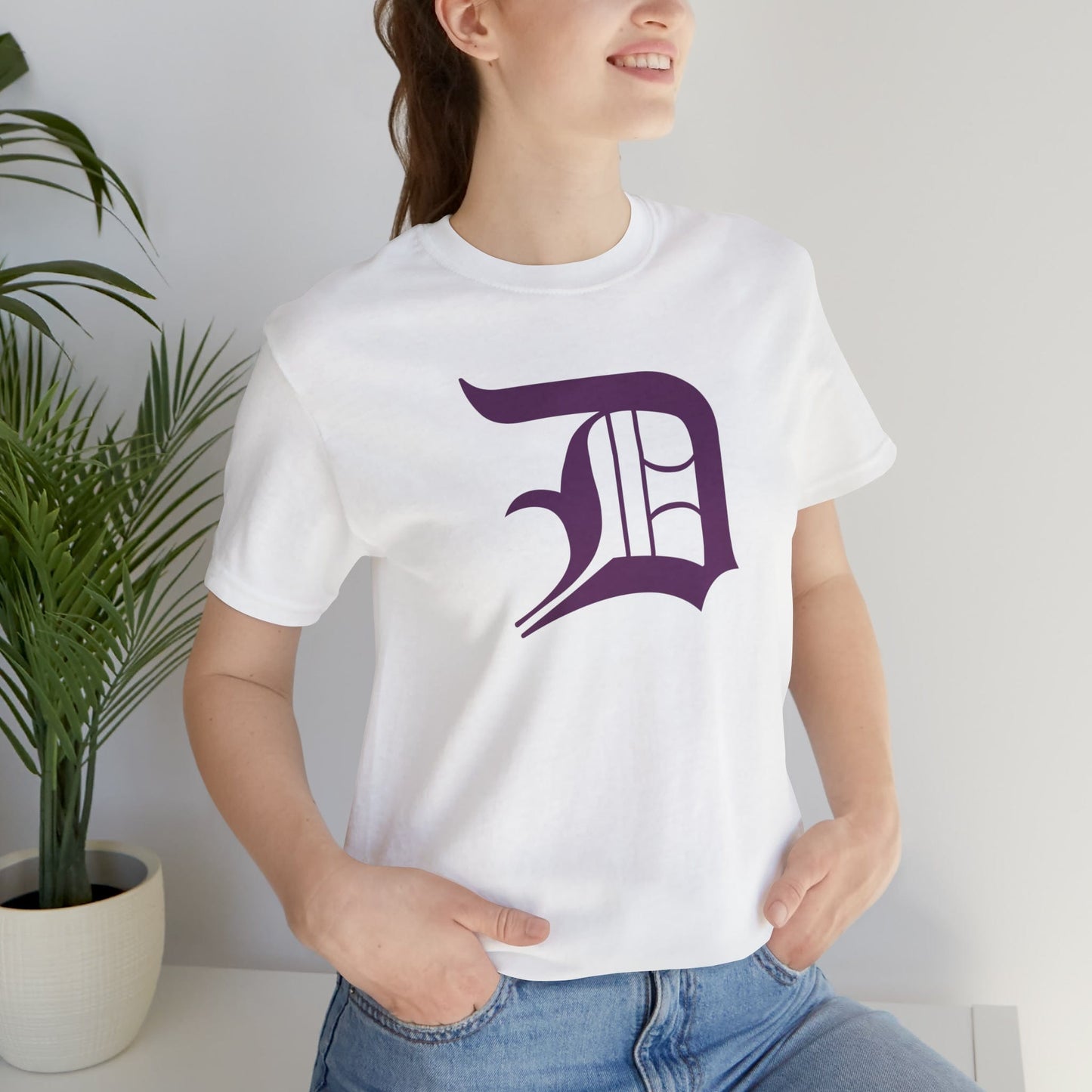 Detroit 'Old English D' T-Shirt (Plum) | Unisex Standard