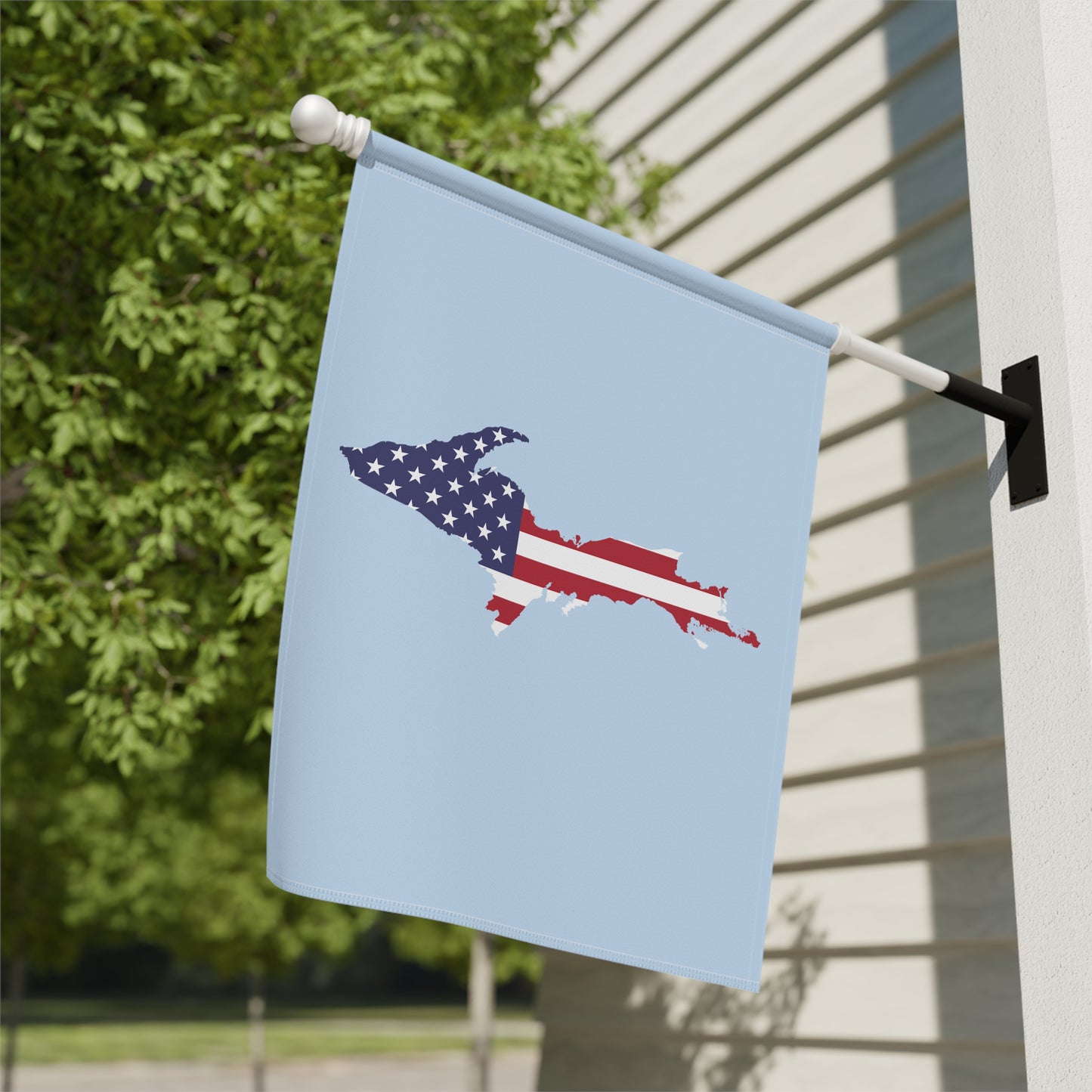 Michigan Upper Peninsula Home & Garden Flag (w/ UP USA Flag) | Light Blue