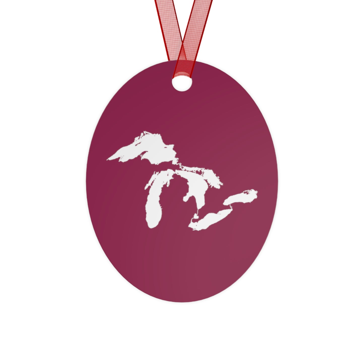 Great Lakes Christmas Ornament | Metal - Ruby Red