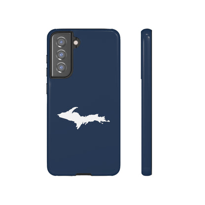 Michigan Upper Peninsula Tough Phone Case (Navy w/ White UP Outline) | Samsung & Pixel Android