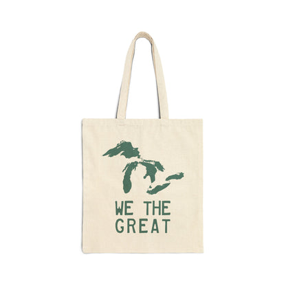 Great Lakes 'We The Great' Light Tote Bag | Copper Green