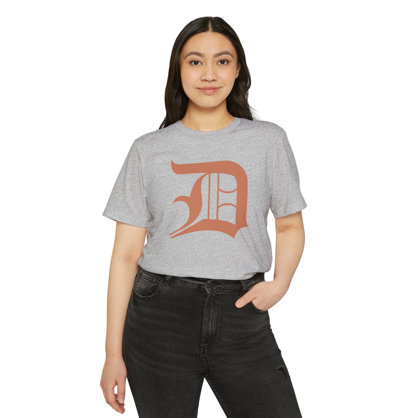 Detroit 'Old English D' T-Shirt (Copper) | Unisex Recycled Organic